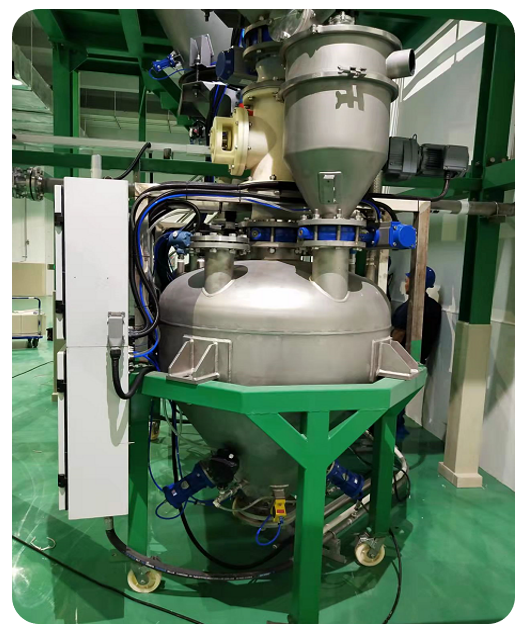  Positive pressure dense phase conveying